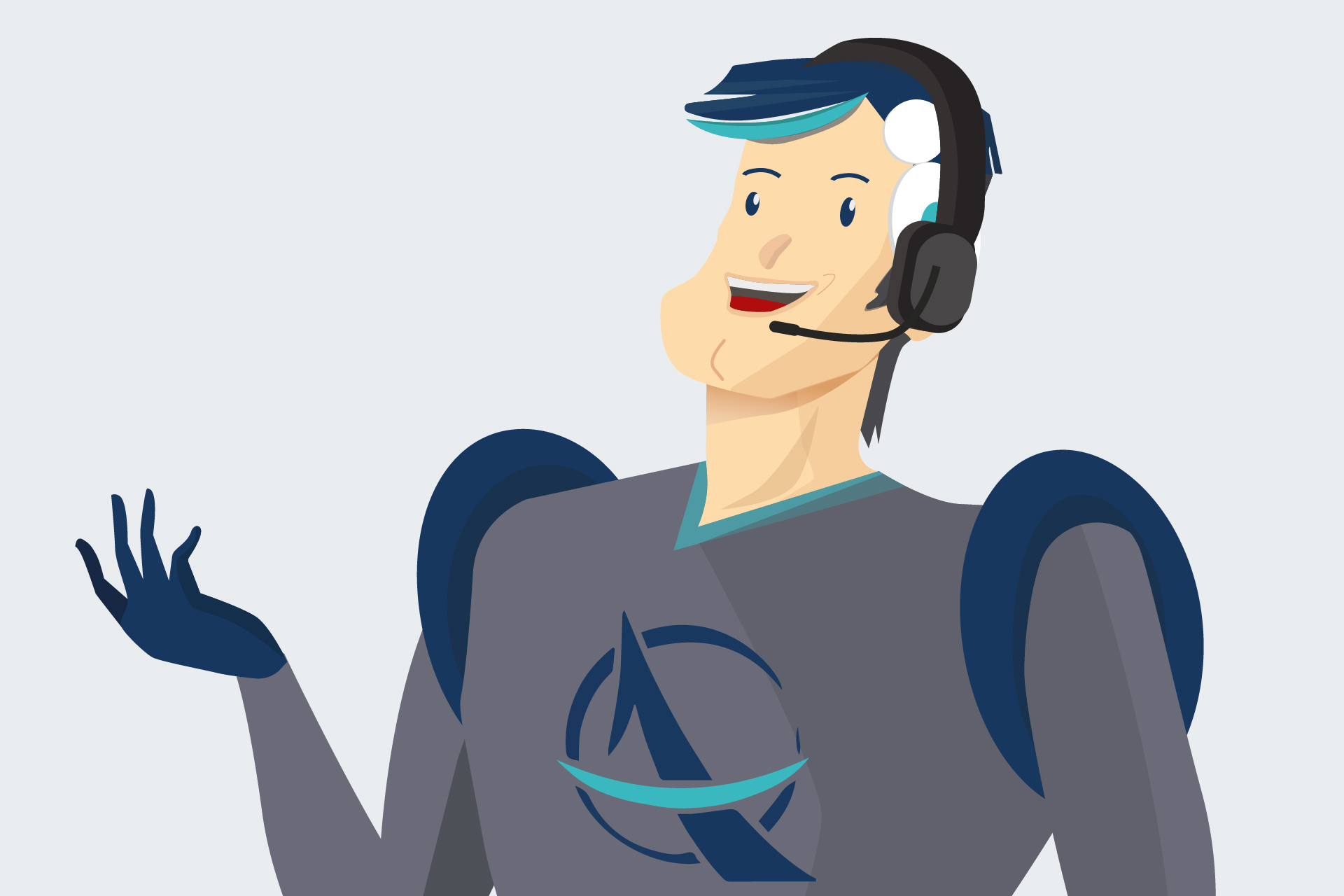 Consulente che supporta un cliente con approccio professionale e dedicato